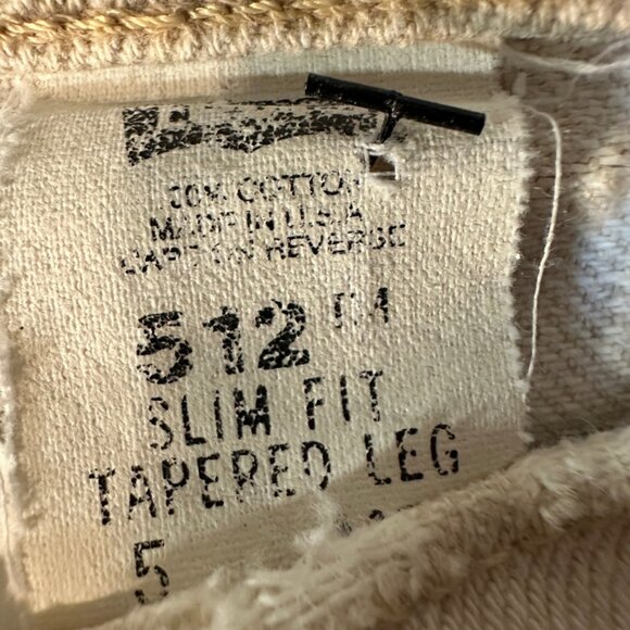 Levis 512 Vintage Size 0 Inseam 26 inches Tapered Made in USA 1994 - Picture 10 of 11